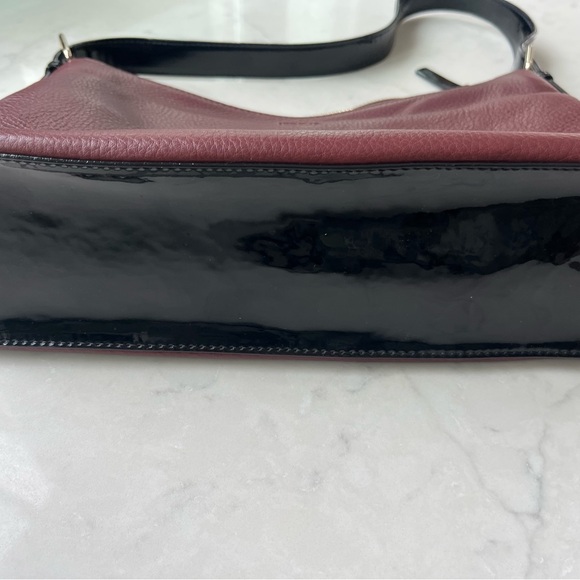 Kate Spade Burgundy Maroon Leather Hobo Style Shoulder Bag - Picture 3 of 7